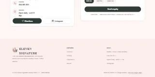 Eleven Signature Beauty Salon website preview
