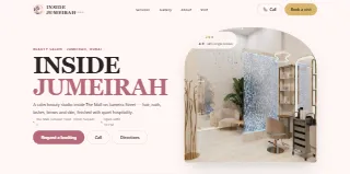Inside Jumeirah Beauty Salon website preview