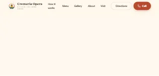 Cremeria Opera Gelato Italiano website preview