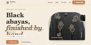 Maitha Abaya Dubai website preview