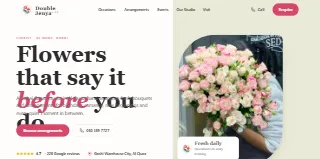 Double Jenya Flower Shop website preview