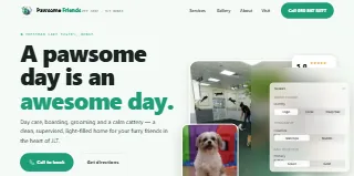Pawsome Friends website preview