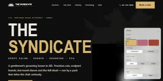 The Syndicate Gents Salon website preview