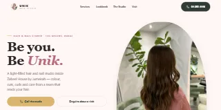 Unik Hair Studio website preview