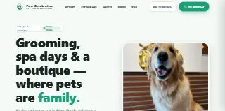 Paw Celebration Pet Grooming And Boutique website preview