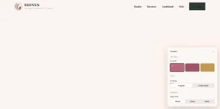 Shines Beauty Salon website preview