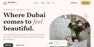High22 Beauty Salon Dubai Business Bay Marquise Square Tower website preview