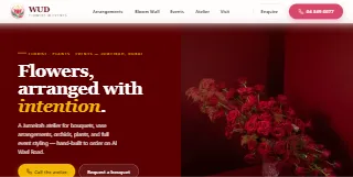 Wud Flowers And Events website preview