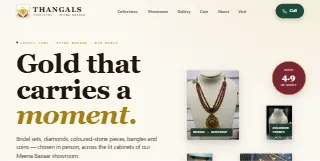 Thangals Jewellery Cosmos Lane Meena Bazaar website preview
