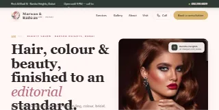 Marwan And Radwan Salon website preview