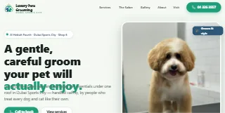 Luxury Pets Grooming website preview