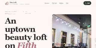 The Loft Fifth Avenue Beauty Lounge Jumeirah Islands website preview