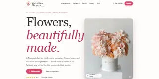 Valentino Flowers Business Central Towers website preview