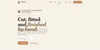 Electra Tailoring And Textiles website preview