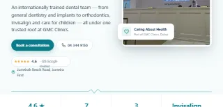 Gmcclinics Jumeirah Dental website preview