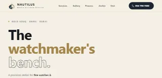 Nautilus Watches And Clocks Repairing website preview