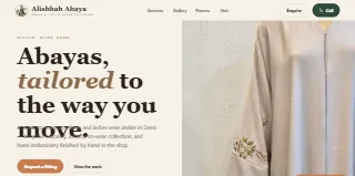 Alishbah Abaya website preview
