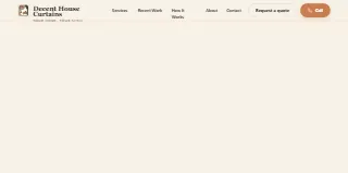 Decent House Curtain website preview