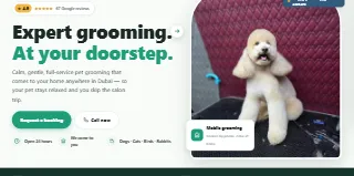 Home Pet Grooming Dubai The Furrys website preview