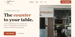 Peachbrown Cafe Swisstower Jlt website preview
