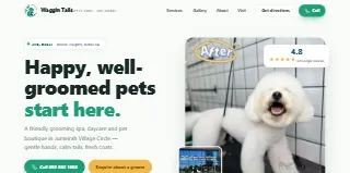 Waggin Tails Pets Care website preview