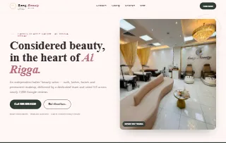 Zang Beauty Dubai website preview