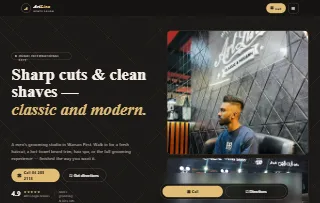 Artline Gents Salon website preview