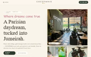 Cocoparis Dubai Jumeirah Restaurant Cafe website preview