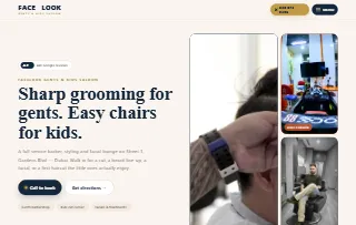 Facelook Gents And Kids Saloon website preview