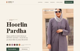 Hoorlin Pardha website preview