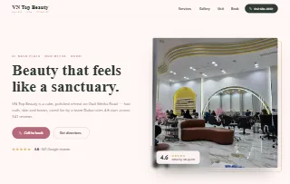 Vn Top Beauty website preview