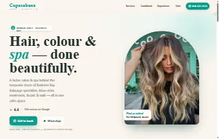 Copacabana Ladies Salon And Spa website preview