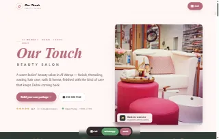 Our Touch Beauty Salon website preview