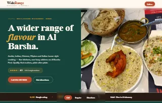 Wide Range Restaurant Al Barsha 1 website preview