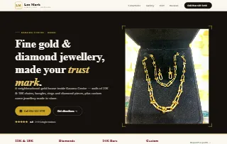 Lee Mark Jewellery website preview