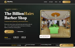 The Billionhairs Barber Shop LLC website preview