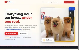 Petlove Pet Grooming L Petshop L Daycare L Pet Boarding L Pet Taxi website preview