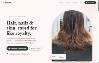 Ameera Beauty Salon website preview
