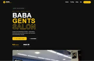 Baba Gents Salon Tecom Dubai website preview