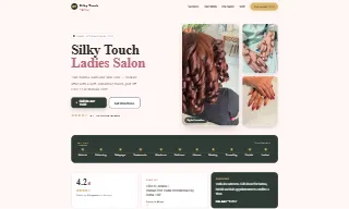 Silky Touch Ladies Saloon website preview