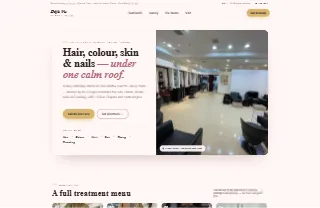 Deja Vu Beauty Salon website preview