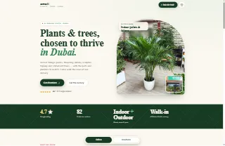 Amali Plants And Trees Trading website preview