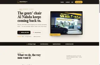 Falak Al Mashoor Gents Salon website preview