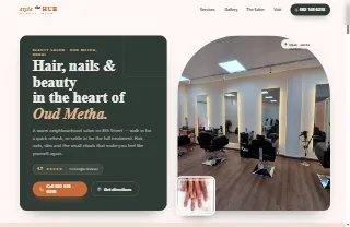 The Style Hub Beauty Salon website preview