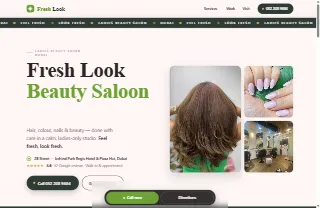 Fresh Look Beauty Saloon website preview