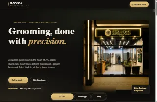 Boyka Gents Salon Barbershop In Jvc website preview