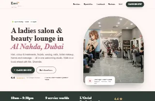 Envi Style Ladies Salon website preview