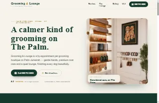 Grooming And Lounge website preview