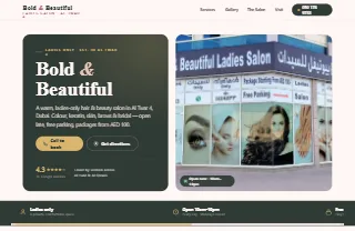 Bold And Beautiful Ladies Salon Al Qusais website preview