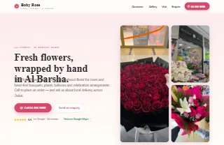 Baby Rose Flower Shop website preview